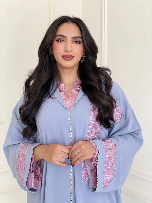 جلّابة بيرين رمادية – لباس مغربي مريح للاستخدام اليومي