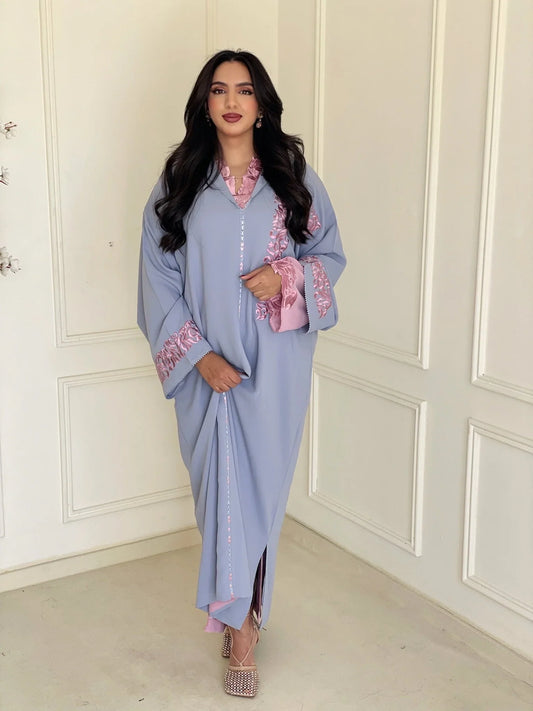جلّابة بيرين رمادية – لباس مغربي مريح للاستخدام اليومي – صورة المنتج 2