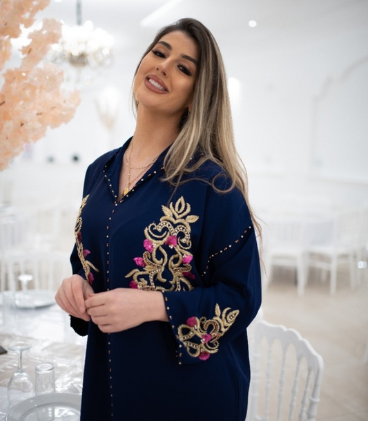 جلّابة جميلة كحلية – لباس مغربي مريح للاستخدام اليومي