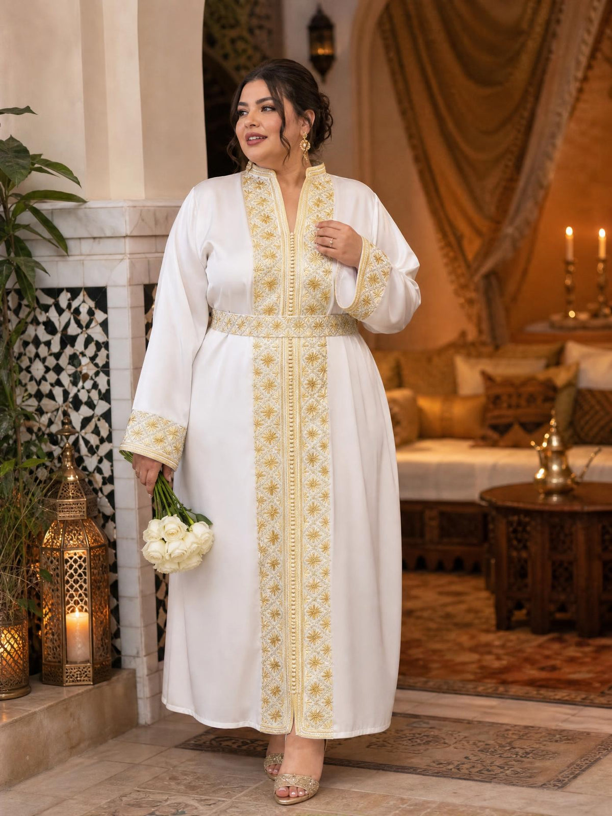 Tamara Kaftan – Handcrafted Moroccan Kaftan Dress \u2014 plus-size model
